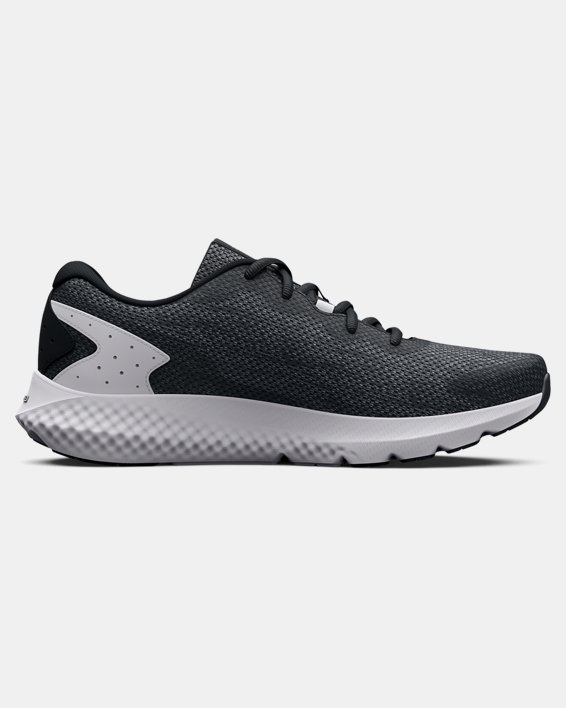 Women's UA Charged Rogue 3 Knit Running Shoes in Black image number 6